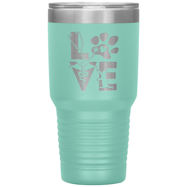 Veterinary Love cat 30oz Vacuum Tumbler-Tumblers-I love Veterinary