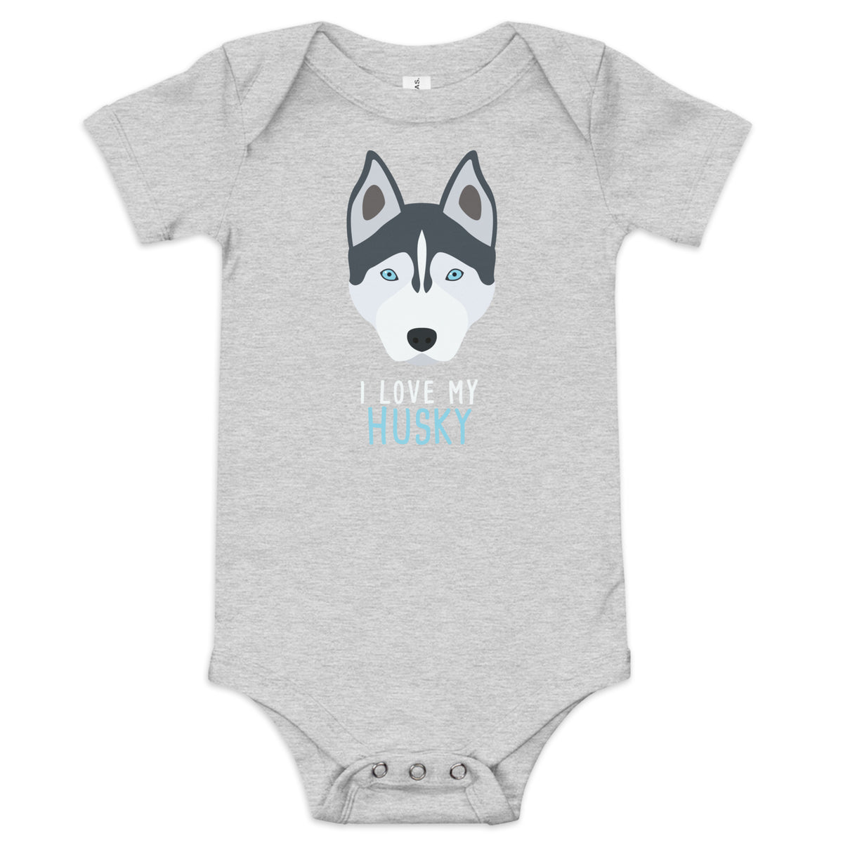 I love my Husky Baby short sleeve one piece-Baby Jersey Short Sleeve One Piece | Bella + Canvas 100B-I love Veterinary