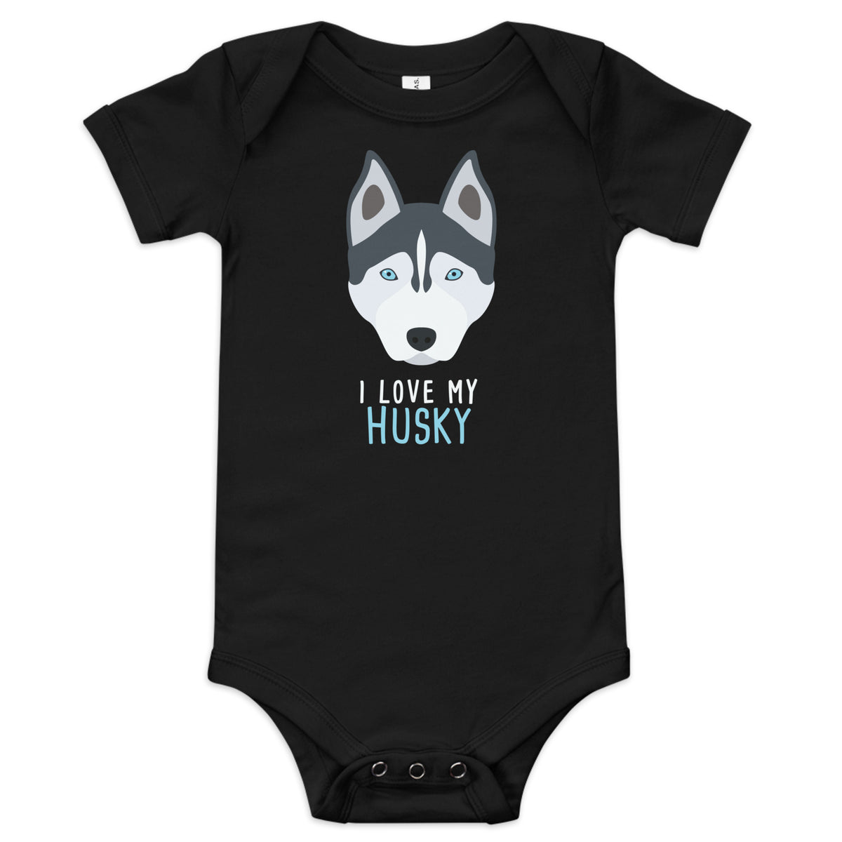 I love my Husky Baby short sleeve one piece-Baby Jersey Short Sleeve One Piece | Bella + Canvas 100B-I love Veterinary