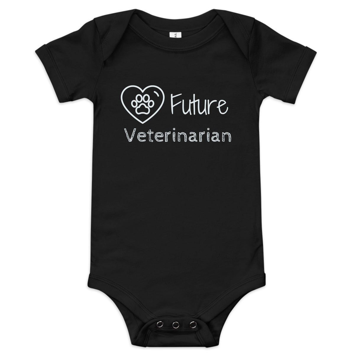 Future Veterinarian Baby short sleeve one piece-Baby Jersey Short Sleeve One Piece | Bella + Canvas 100B-I love Veterinary