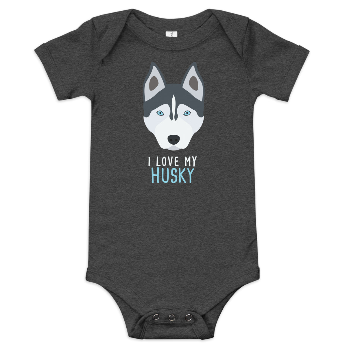 I love my Husky Baby short sleeve one piece-Baby Jersey Short Sleeve One Piece | Bella + Canvas 100B-I love Veterinary