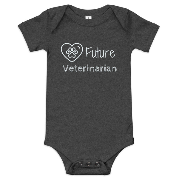 Future Veterinarian Baby short sleeve one piece-Baby Jersey Short Sleeve One Piece | Bella + Canvas 100B-I love Veterinary