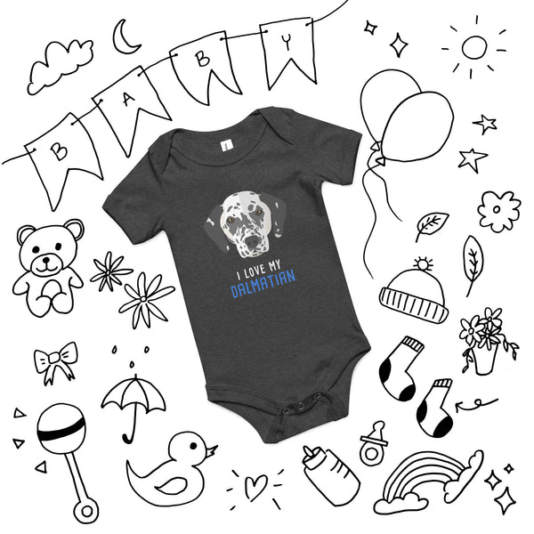 I love my Dalmatian Baby short sleeve one piece-I love Veterinary