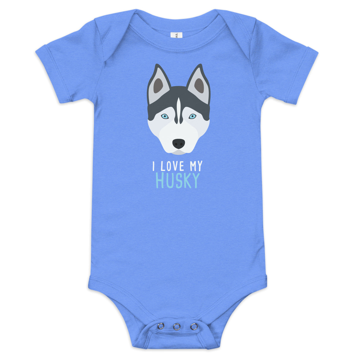 I love my Husky Baby short sleeve one piece-Baby Jersey Short Sleeve One Piece | Bella + Canvas 100B-I love Veterinary