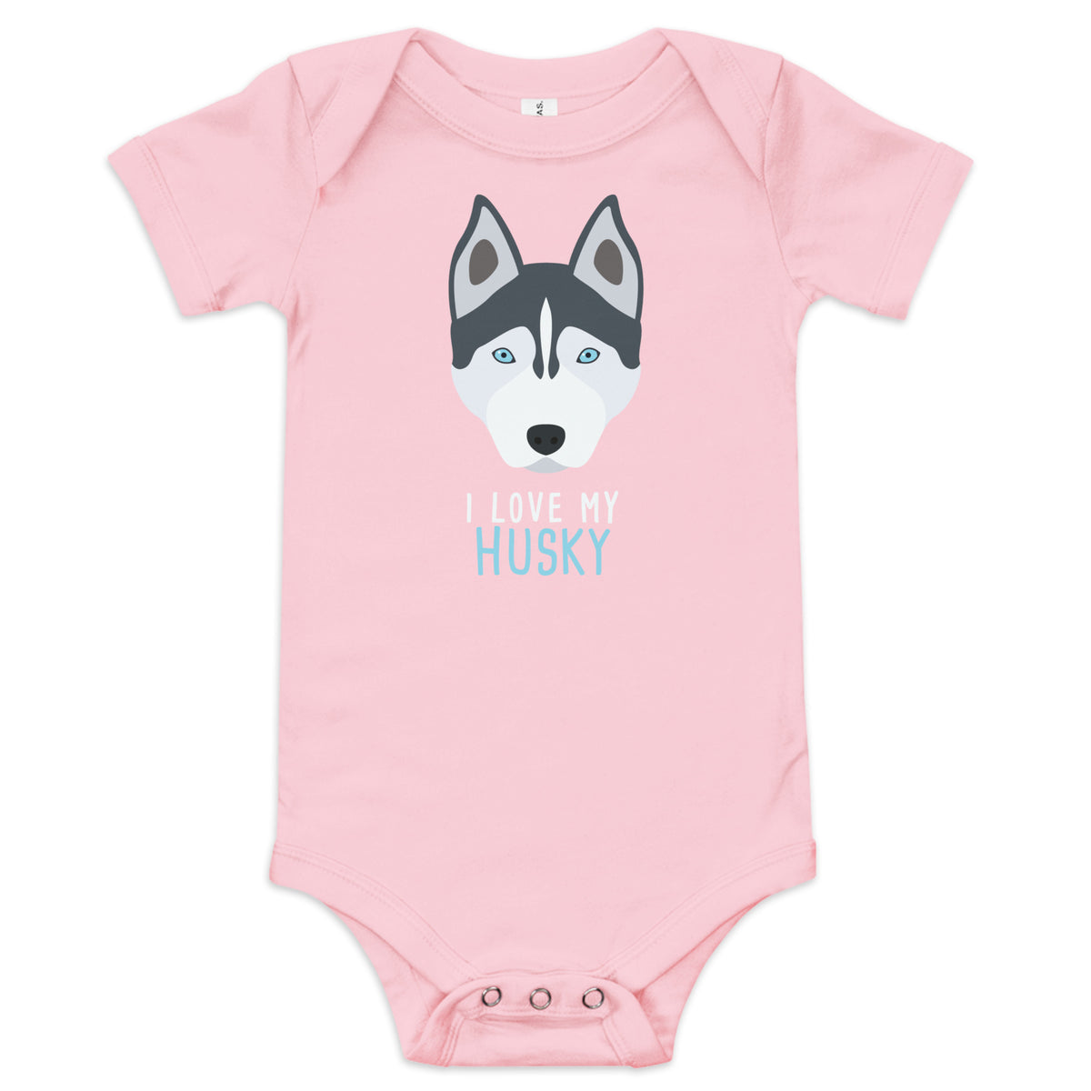 I love my Husky Baby short sleeve one piece-Baby Jersey Short Sleeve One Piece | Bella + Canvas 100B-I love Veterinary