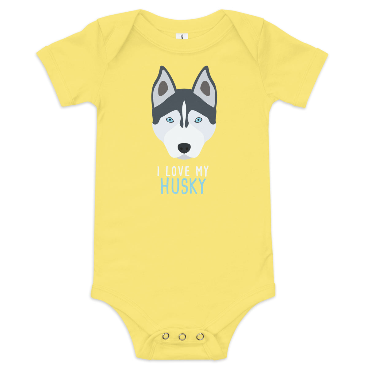 I love my Husky Baby short sleeve one piece-Baby Jersey Short Sleeve One Piece | Bella + Canvas 100B-I love Veterinary