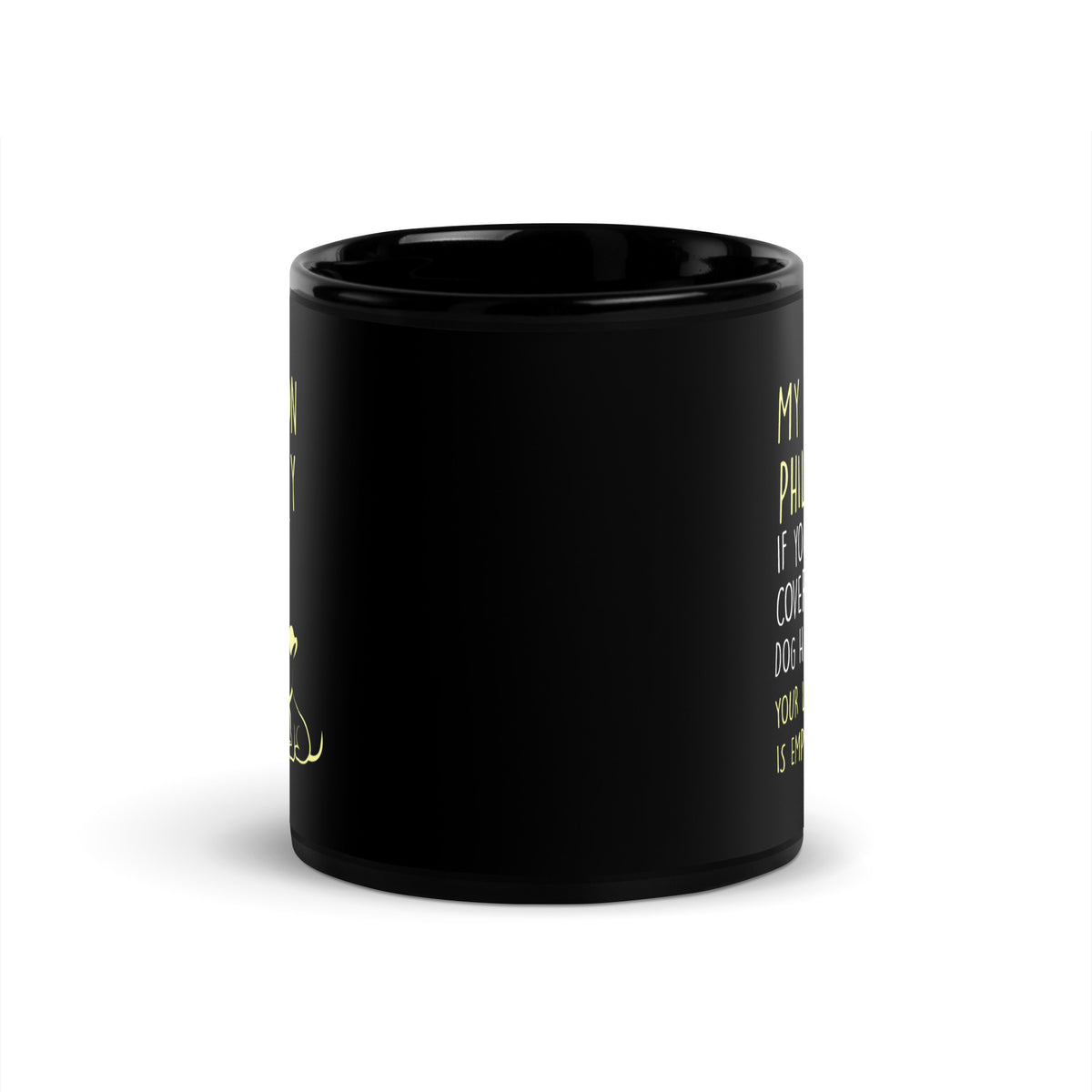 My Fashion Philosophy - Dog Hair Black Glossy Mug-I love Veterinary