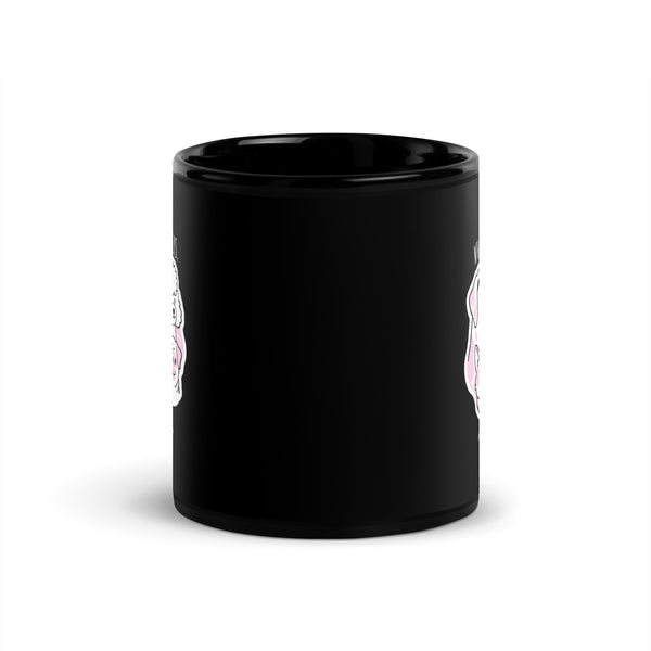 When life sucks, pet a dog Black Glossy Mug-I love Veterinary