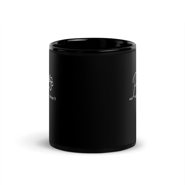 Paws and enjoy the little things Black Glossy Mug-I love Veterinary