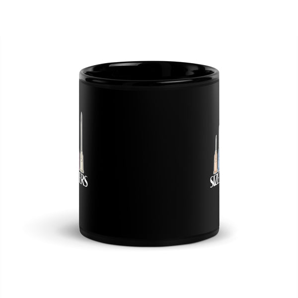Size Matters Black Glossy Mug-I love Veterinary