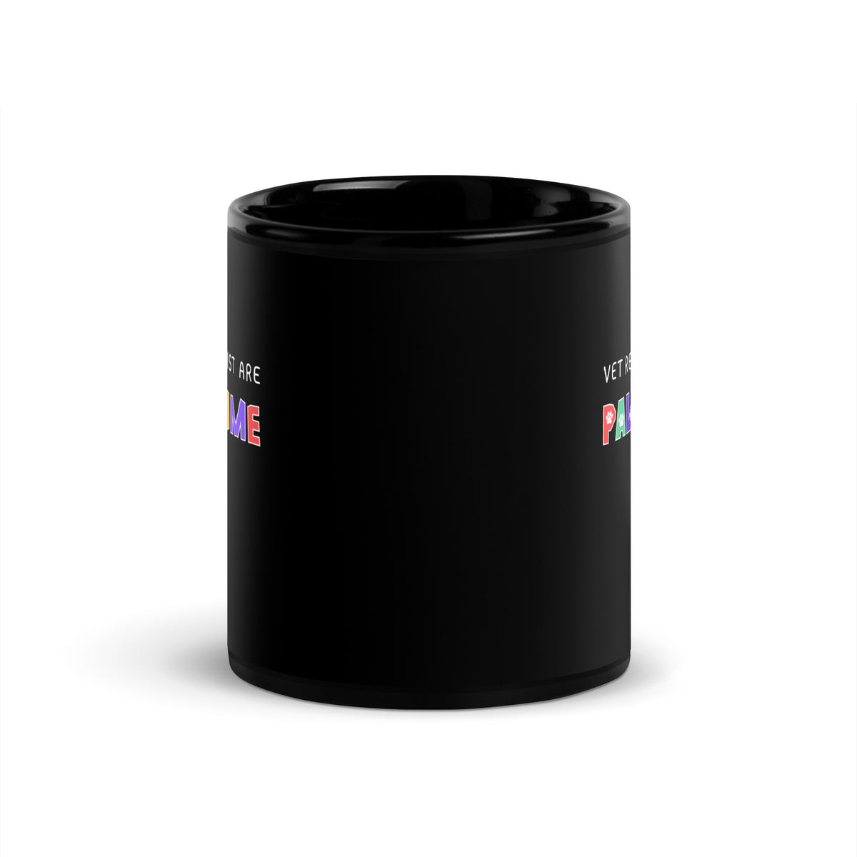 Vet receptionist are paw-some Black Glossy Mug-I love Veterinary