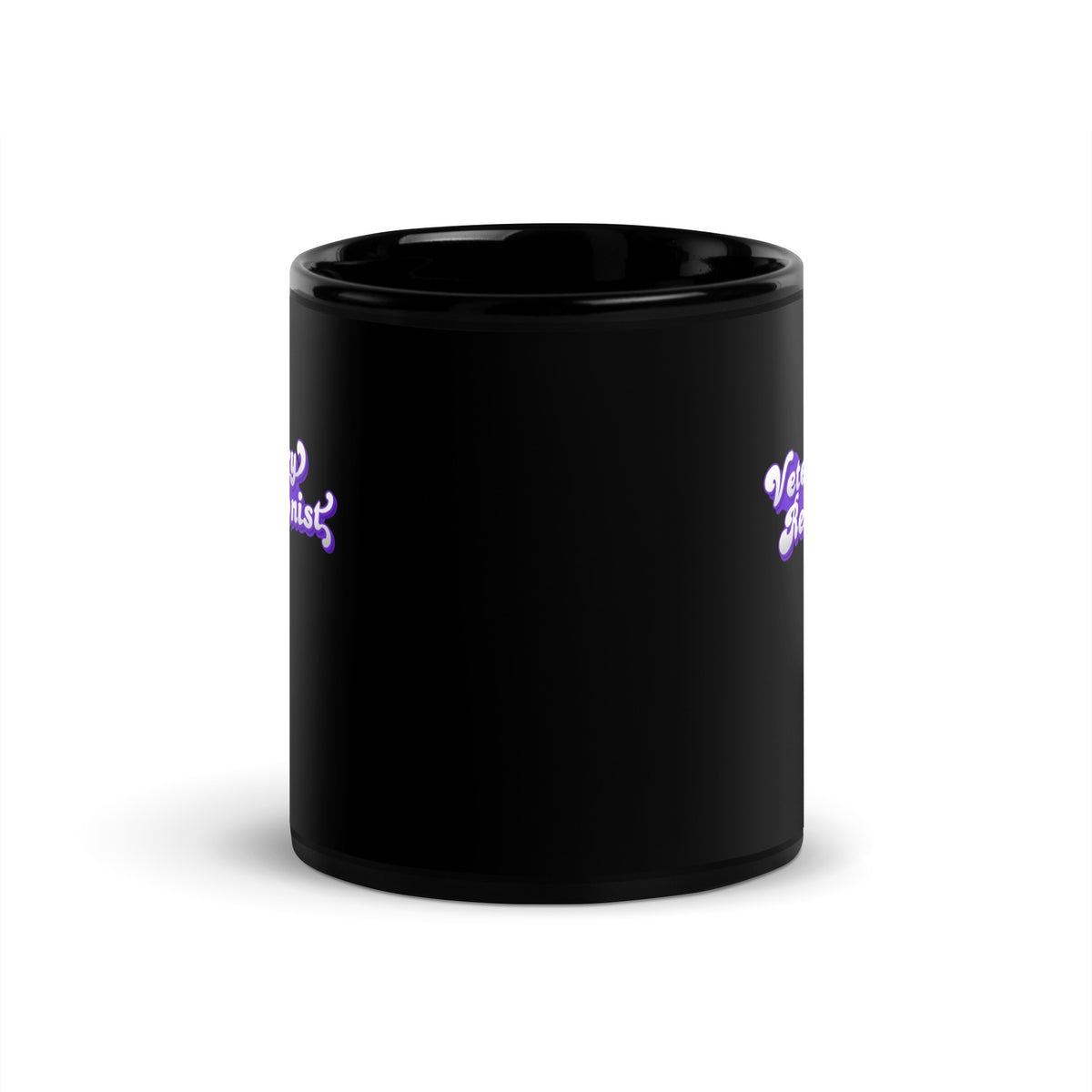 Veterinary Receptionist Black Glossy Mug-I love Veterinary