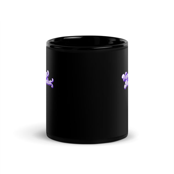 Veterinary Receptionist Black Glossy Mug-I love Veterinary