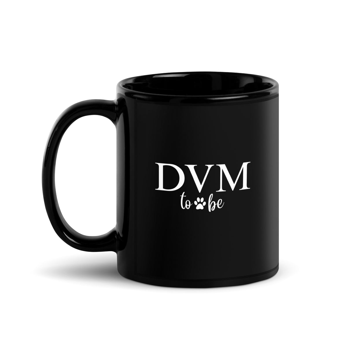 DVM to be Black Glossy Mug-I love Veterinary