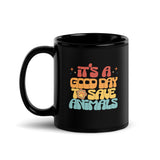 It's a good day to save animals Black Glossy Mug-I love Veterinary