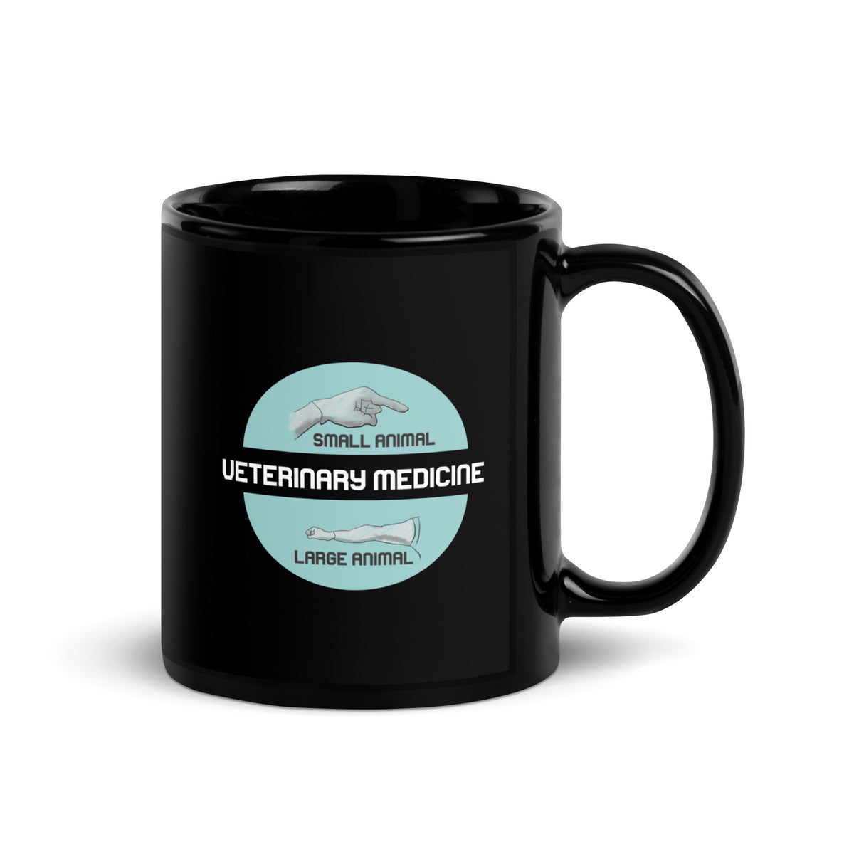 Veterinary Medicine - Small & Big animal Black Glossy Mug-Black Glossy Mug-I love Veterinary