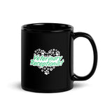 Veterinary Receptionist Heart Paws Black Glossy Mug-Black Glossy Mug-I love Veterinary