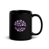 Vet Receptionist circle paws pattern Black Glossy Mug-I love Veterinary