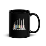 Size Matters Black Glossy Mug-I love Veterinary