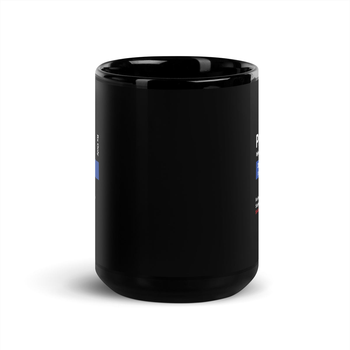 Propofol Design Black Glossy Mug-I love Veterinary