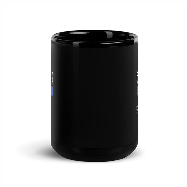 Propofol Design Black Glossy Mug-I love Veterinary