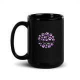 Vet Receptionist circle paws pattern Black Glossy Mug-I love Veterinary
