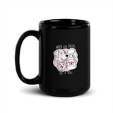 When life sucks, pet a dog Black Glossy Mug-I love Veterinary