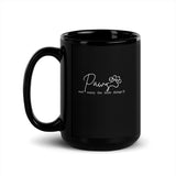 Paws and enjoy the little things Black Glossy Mug-I love Veterinary