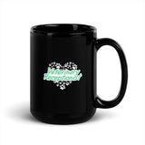 Veterinary Receptionist Heart Paws Black Glossy Mug-Black Glossy Mug-I love Veterinary
