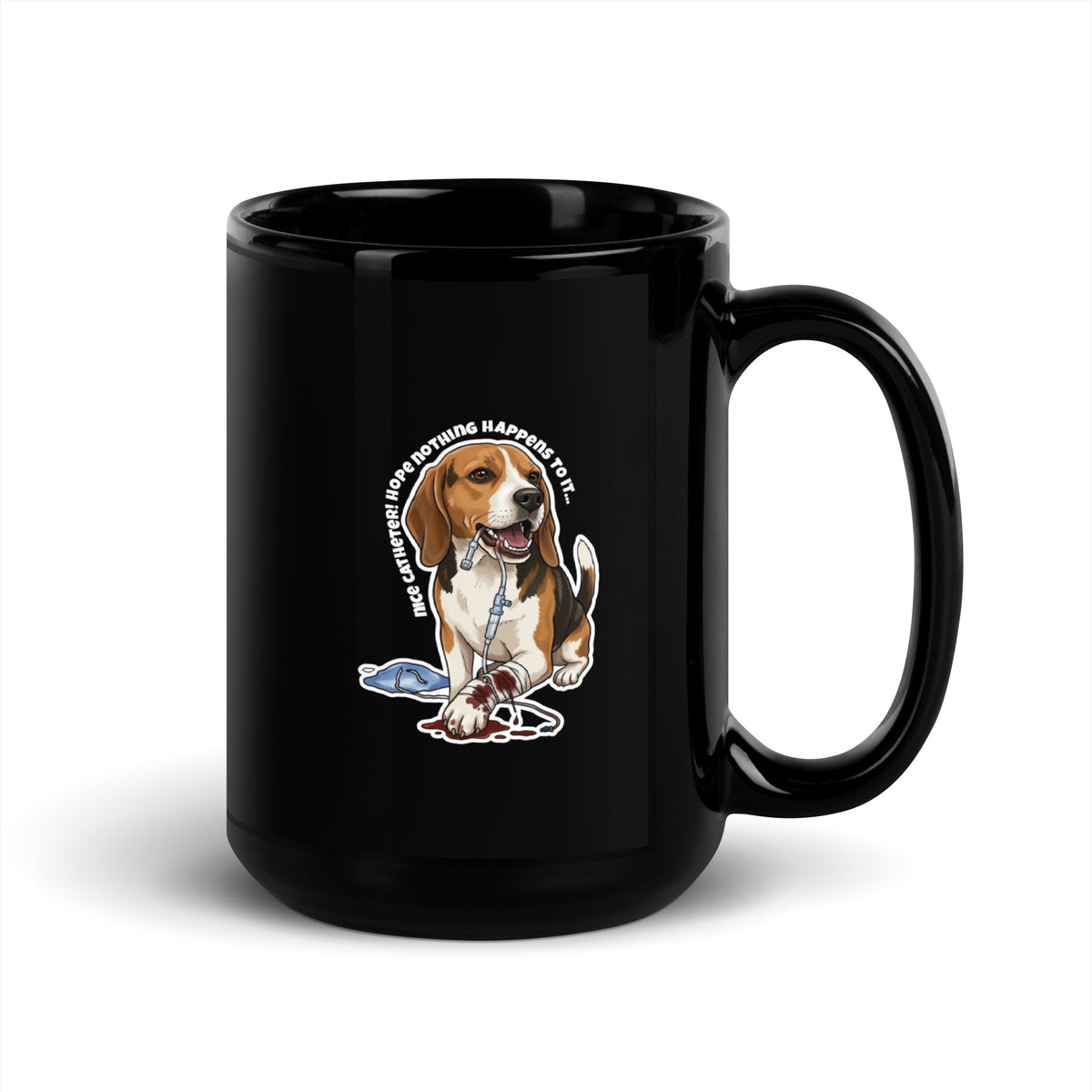 Nice catheter! Black Glossy Mug-I love Veterinary