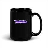 Veterinary Receptionist Black Glossy Mug-I love Veterinary