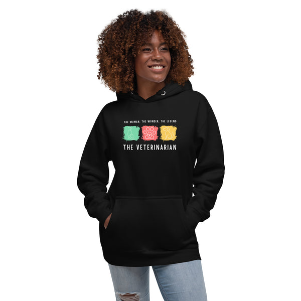 The woman, the wonder, the legend - the Veterinarian Women's Premium Hoodie-I love Veterinary