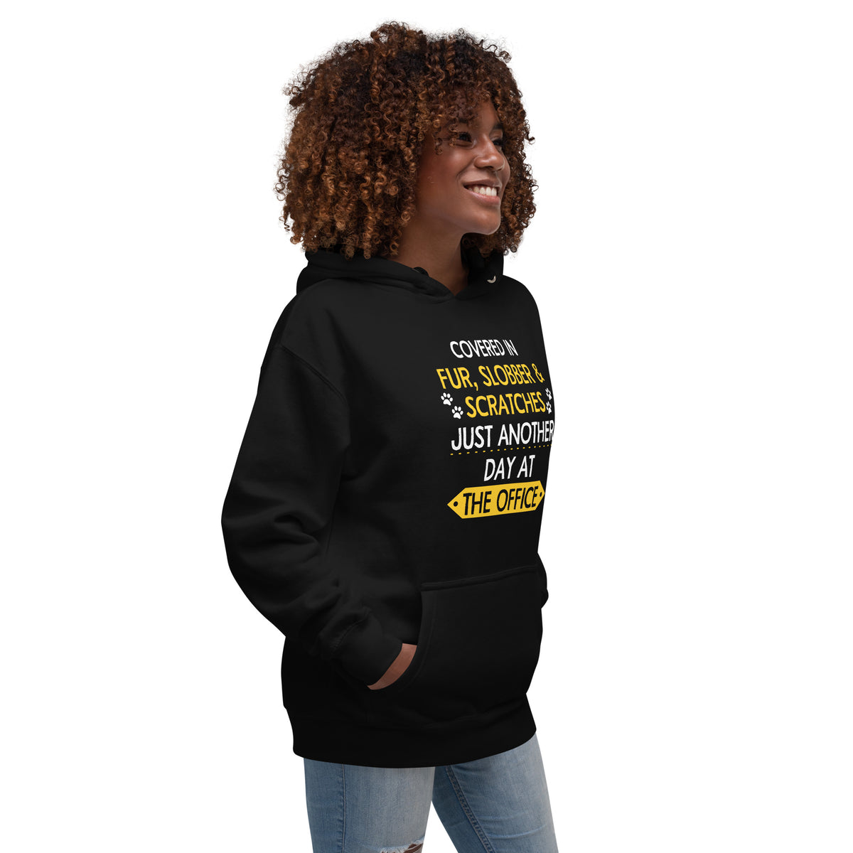 Fur, Slobber, Scratches Veterinary Women’s Premium Hoodie-I love Veterinary
