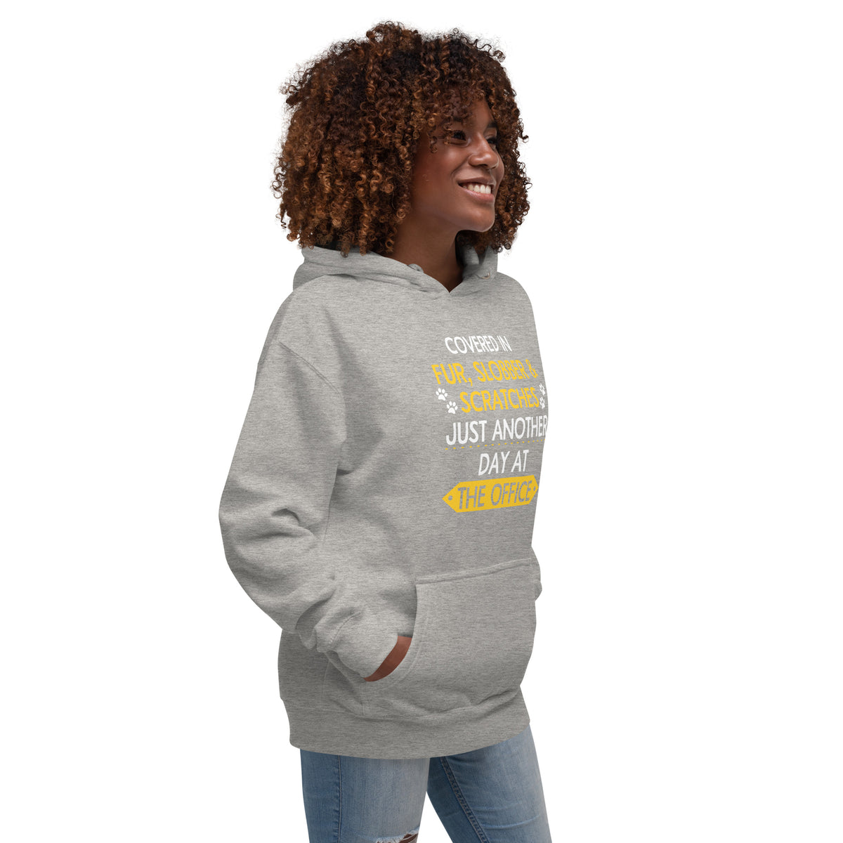 Fur, Slobber, Scratches Veterinary Women’s Premium Hoodie-I love Veterinary