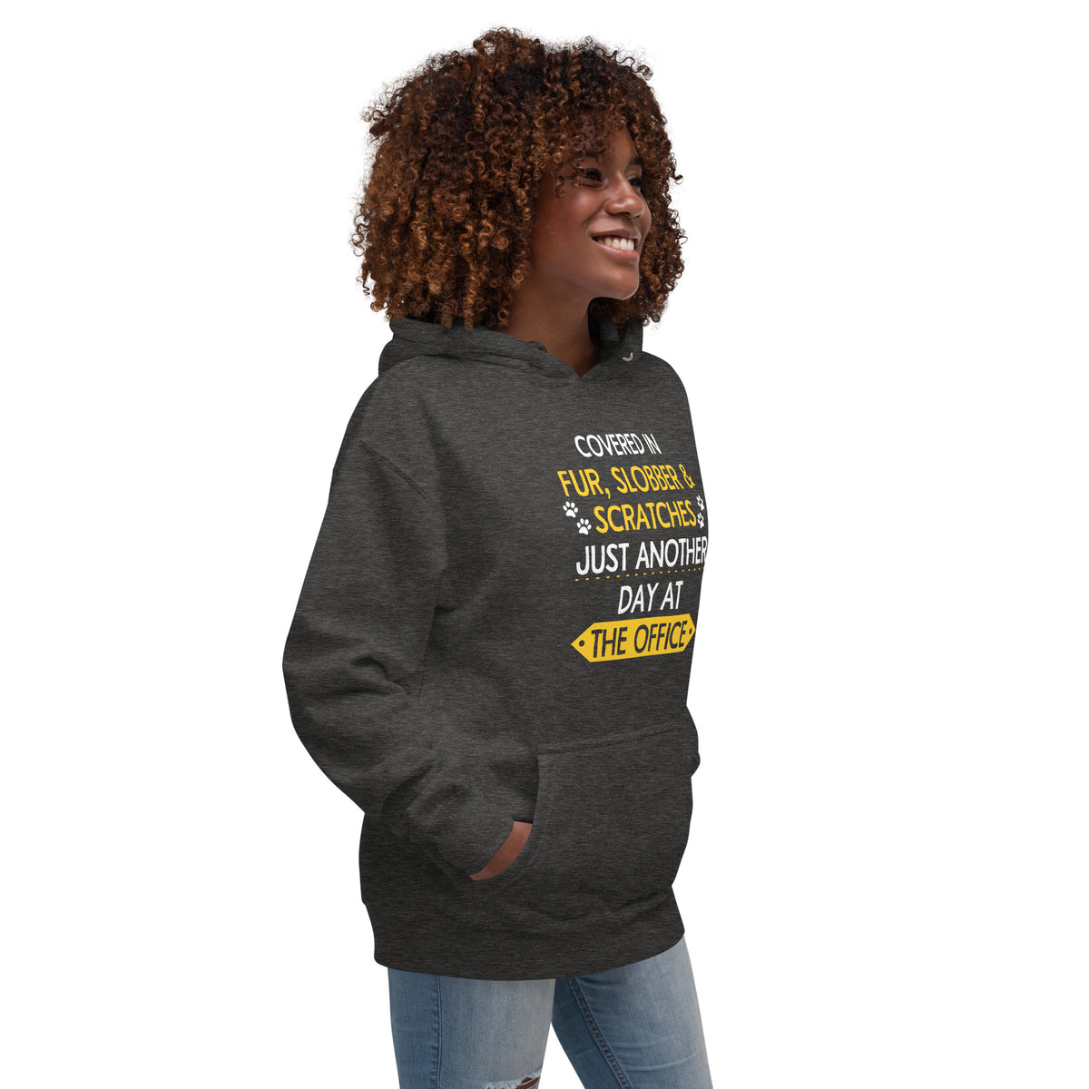 Fur, Slobber, Scratches Veterinary Women’s Premium Hoodie-I love Veterinary