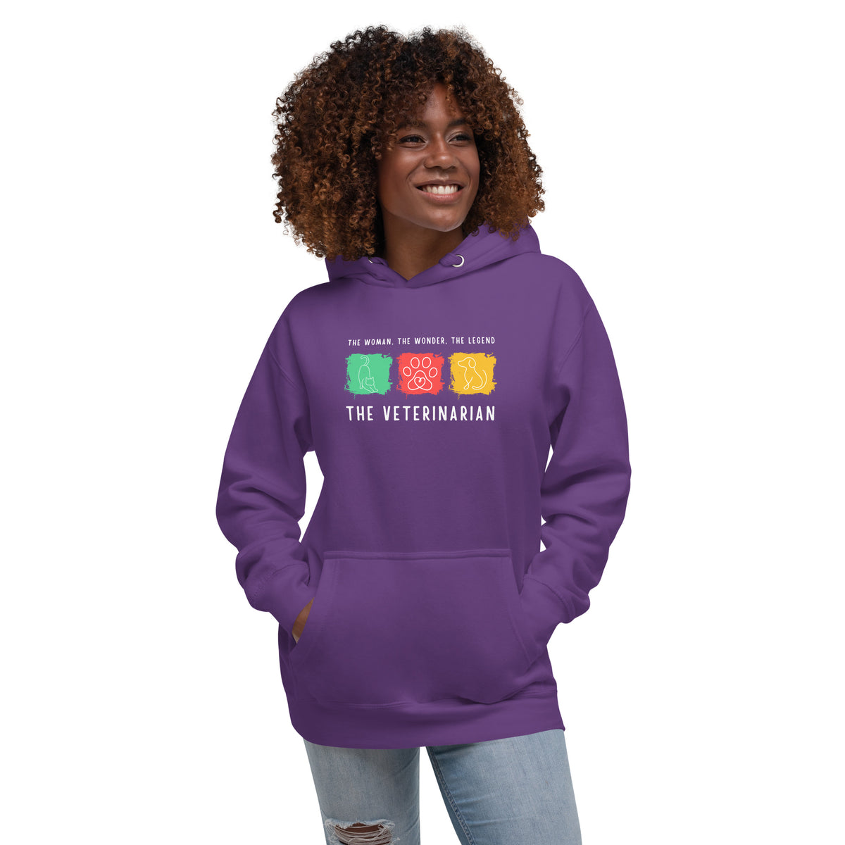 The woman, the wonder, the legend - the Veterinarian Women's Premium Hoodie-I love Veterinary