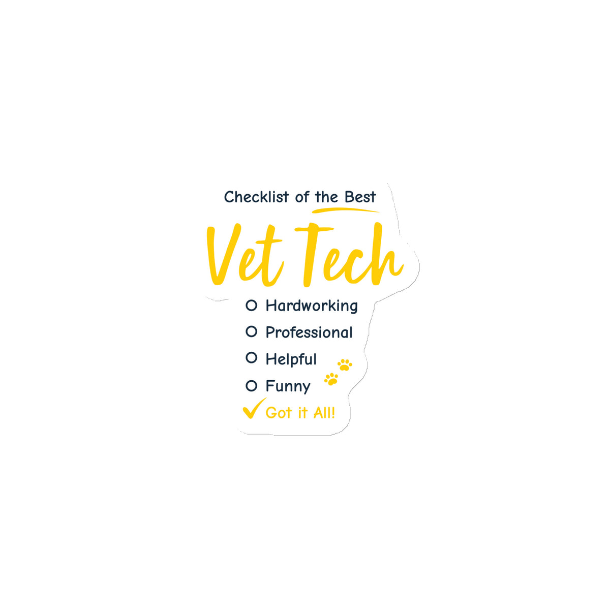 Checklist of the best Vet Tech Magnet-Square Magnet-I love Veterinary