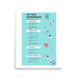 Vet Tech Superheroes Poster-Posters-I love Veterinary