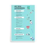 Vet Tech Superheroes Poster-Posters-I love Veterinary
