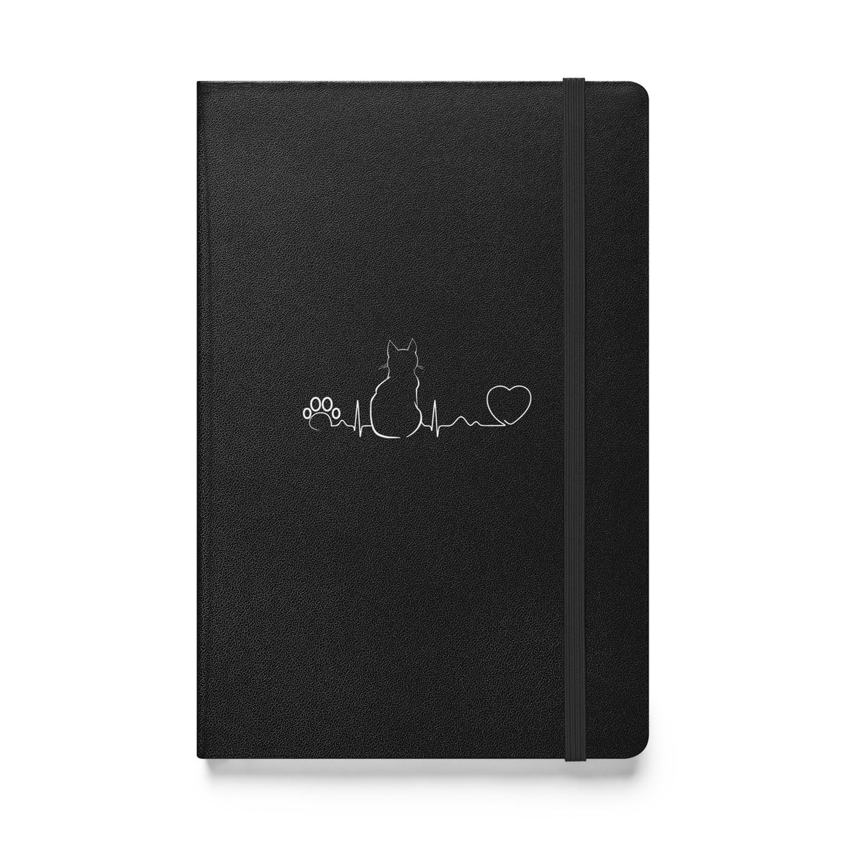 Cat Pulse Hardcover bound notebook-Hardcover Bound Notebook | JournalBook®-I love Veterinary