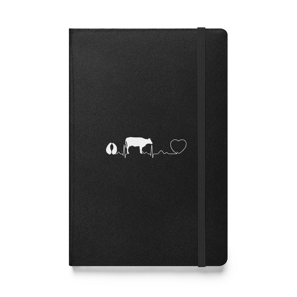 Cow Pulse Hardcover bound notebook-Hardcover Bound Notebook | JournalBook®-I love Veterinary