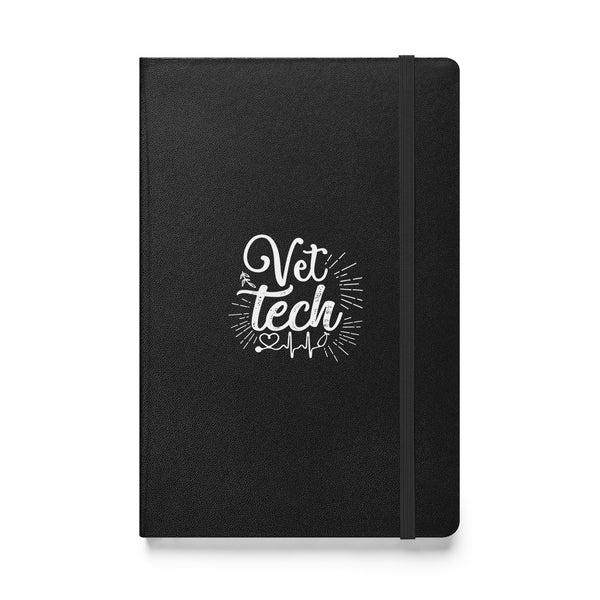 Vet Tech Stethoscope Pulse Hardcover bound notebook-Hardcover Bound Notebook | JournalBook®-I love Veterinary