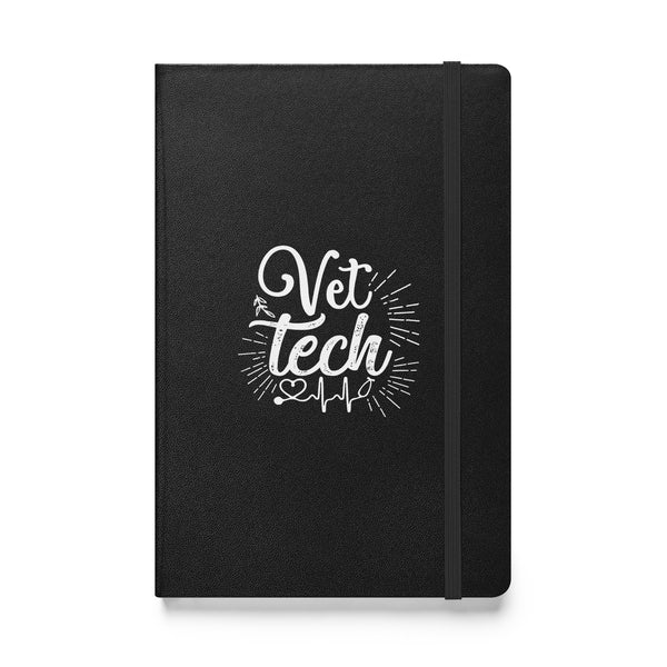 Vet Tech Stethoscope Pulse Hardcover bound notebook-Hardcover Bound Notebook | JournalBook®-I love Veterinary