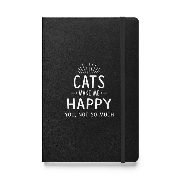 Cats make me happy Hardcover bound notebook-Hardcover Bound Notebook | JournalBook®-I love Veterinary