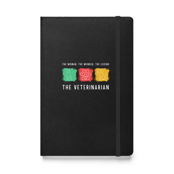 The woman, the wonder, the legend - the Veterinarian, Hardcover-bound notebook-I love Veterinary
