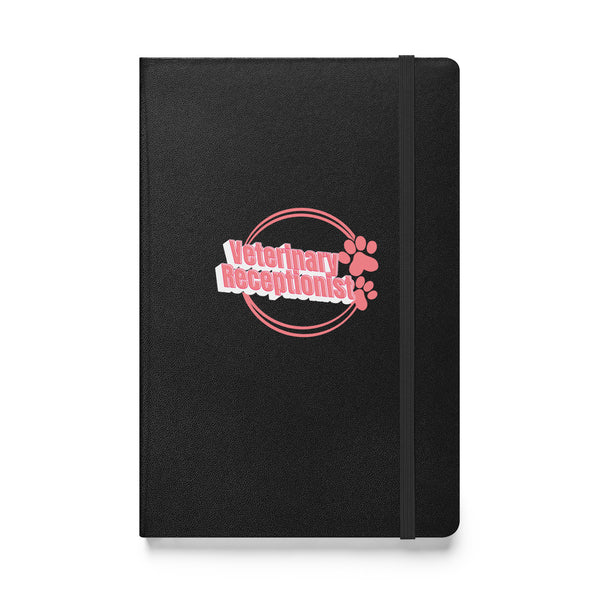 Vet Receptionist circle two paws, Hardcover-bound notebook-I love Veterinary