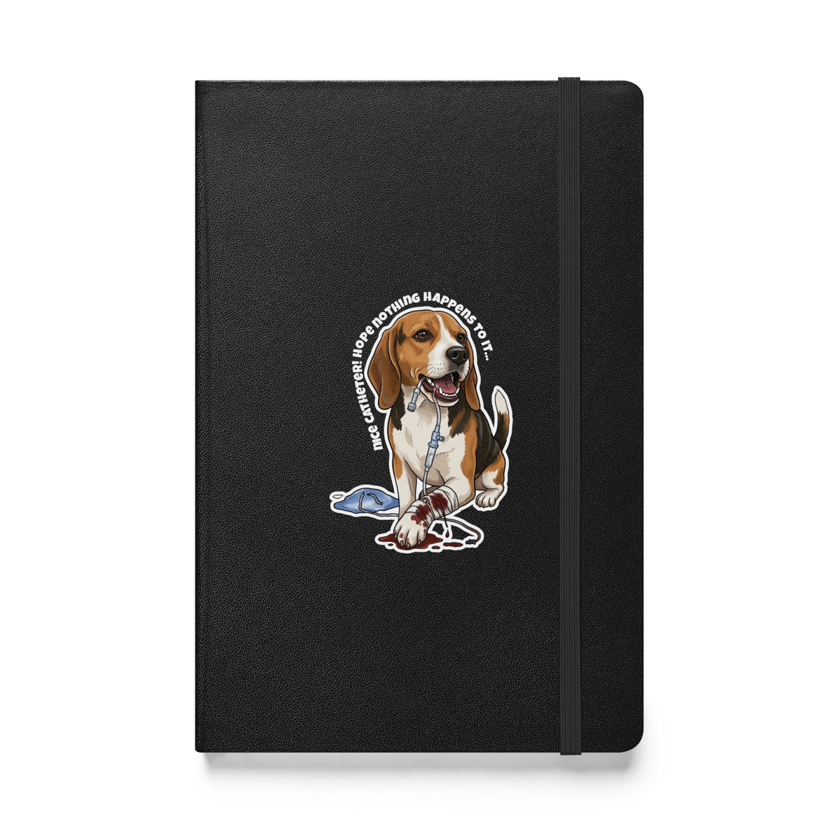 Nice catheter!, Hardcover-bound notebook-I love Veterinary