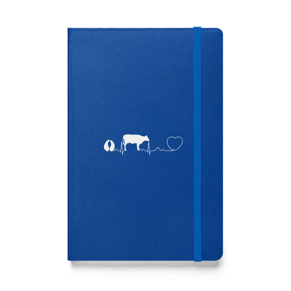 Cow Pulse Hardcover bound notebook-Hardcover Bound Notebook | JournalBook®-I love Veterinary