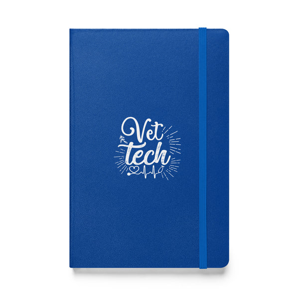 Vet Tech Stethoscope Pulse Hardcover bound notebook-Hardcover Bound Notebook | JournalBook®-I love Veterinary