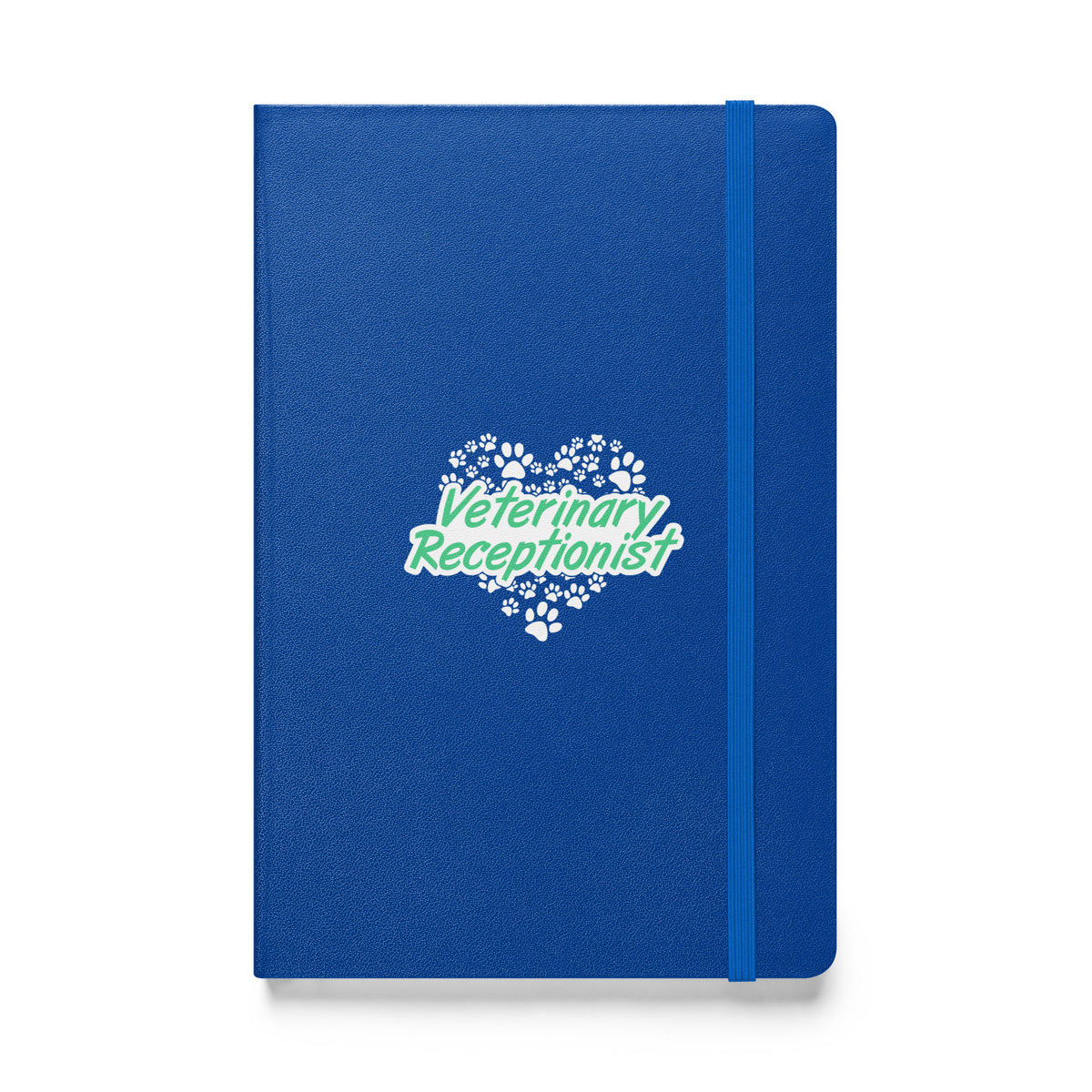 Veterinary Receptionist Heart Paws Hardcover-bound notebook-Hardcover Bound Notebook | JournalBook®-I love Veterinary